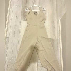 Tan colored jumpsuit